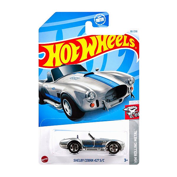Carro Hot Wheels Shelby Cobra 427 S/C Zamac 2024 Lote K HTB53 1/5
