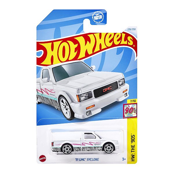 Carro Hot Wheels 91 GMC Syclone Branca Lote M 2024 HTB10 7/10