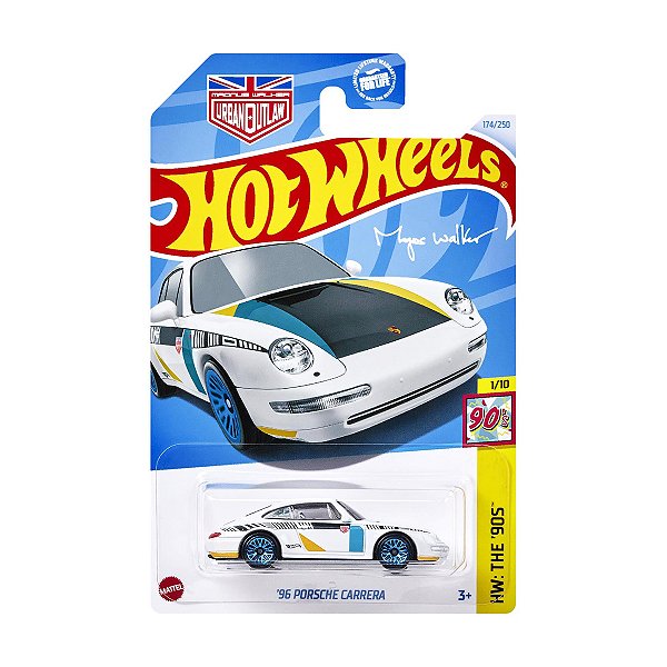 Carrinho Hot Wheels 96 Porsche Carrera Branco 2024 Lote Q HTF01 1/10