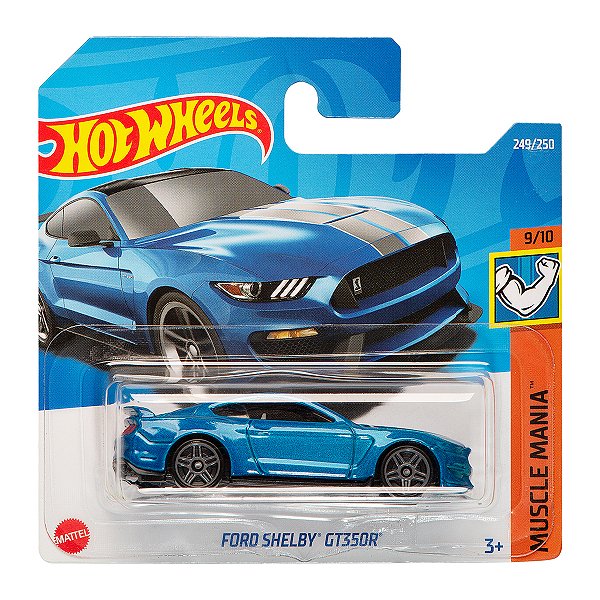Carro Hot Wheels Ford Shelby GT350R Azul 2022 Lote Q HCW36 9/10