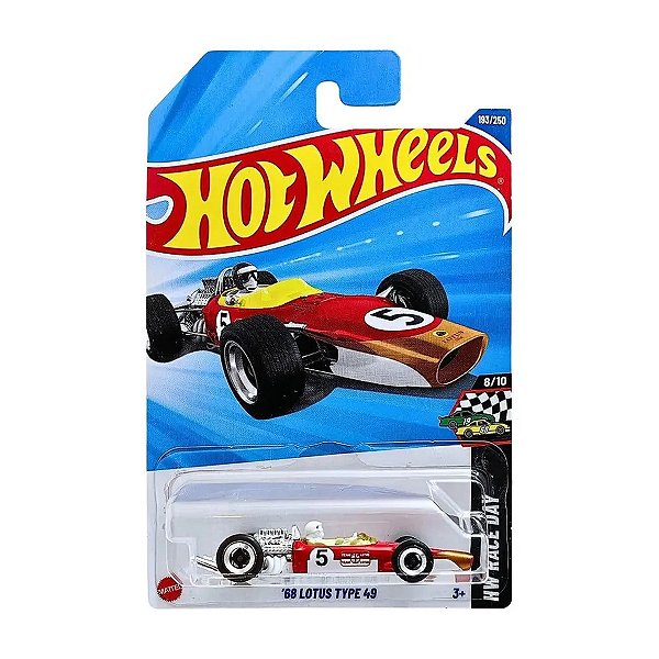 Carro Hot Wheels 68 Lotus Type 49 Vermelha 2025 Lote J HYX18 8/10