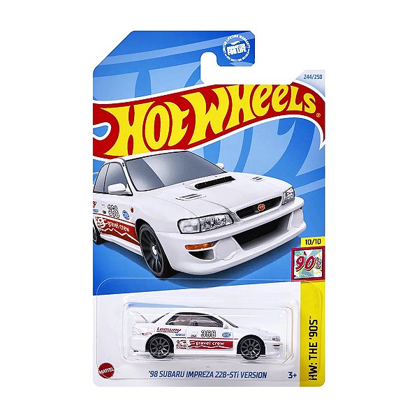 Carro Hot Wheels 98 Subaru Impreza 22B-STI Version Branco 2024 Lote Q HTB12 3/10