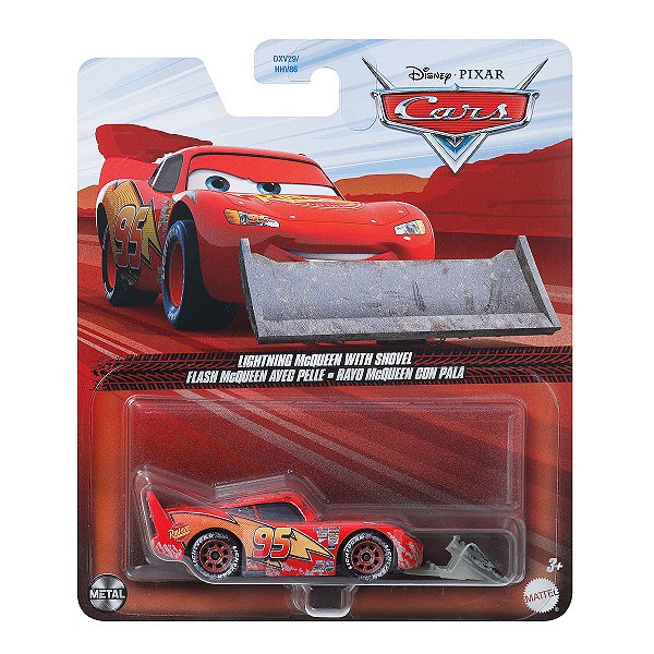 Carrinho Disney Pixar Cars Relâmpago McQueen com Pá FNV21