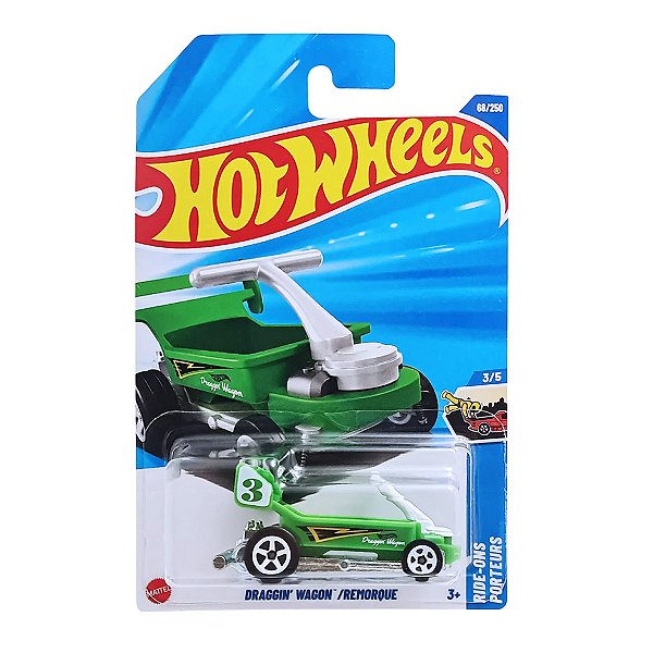 Carro Hot Wheels Draggin Wagon Remorque Verde 2025 Lote M HYX69 3/5