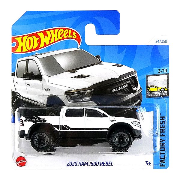 Carrinho Hot Wheels 2020 RAM 1500 Rebel Branca 2024 Lote A HTC52 3/10