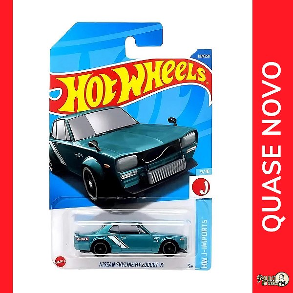 Quase Novo - Carrinho Hot Wheels Nissan Skyline HT 2000GT-X JDM Verde 2022 Lote K HCV11 9/10