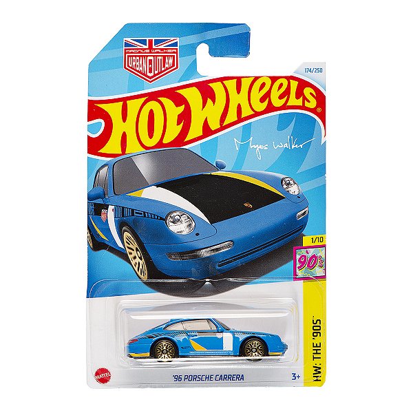 Carro Hot Wheels 96 Porsche Carrera Azul 2024 Lote K HTB03 1/10