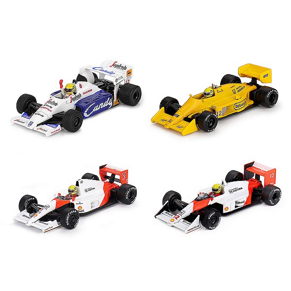 Carrinho Miniatura Mini GT Set Completo Ayrton Senna 1:64