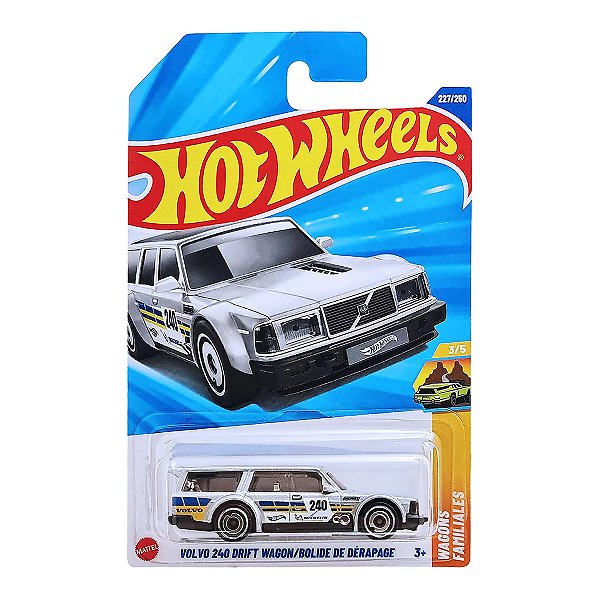 Carro Hot Wheels Volvo 240 Drift Wagon Prata 2025 Lote N JBB40 3/5