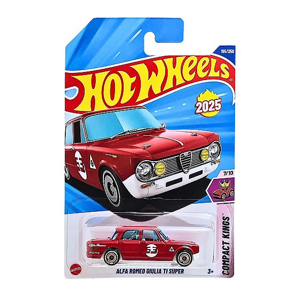 Carro Hot Wheels Alfa Romeo Giulia TI Super Vermelho 2025 Lote K HYW40 7/10