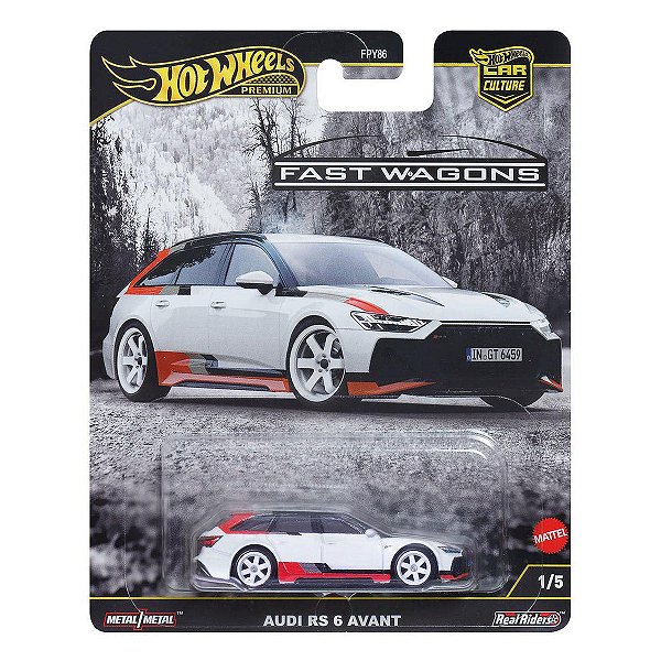 Carrinho Hot Wheels Premium Audi RS 6 Avant Car Culture Fast Wagons JBK51 1/5