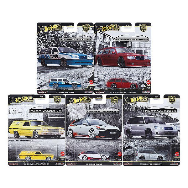 Carrinho Hot Wheels Premium Set Completo Car Culture Fast Wagons FPY86