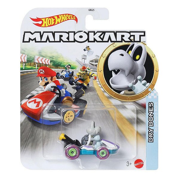 Carrinho Hot Wheels Mario Kart Dry Bones Standard Kart GJH59