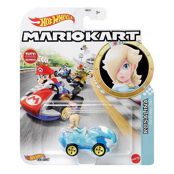 Carrinho Hot Wheels Mario Kart Rosalina Birthday Girl HBD32