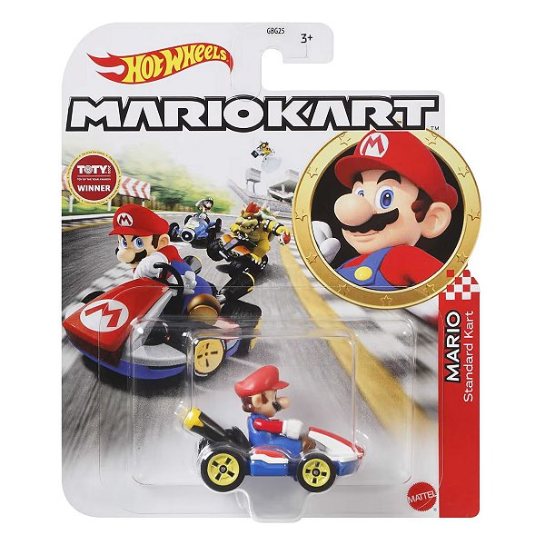 Carrinho Hot Wheels Mario Kart Mario Standard Kart GBG26