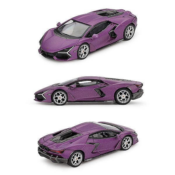PRÉ-VENDA Carrinho Miniatura Mini GT Lamborghini Revuelto Viola Matte Roxa 1:64