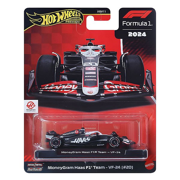 Carrinho Hot Wheels Premium F1 MoneyGram Haas F1 Team VF-24 #20 JBM10