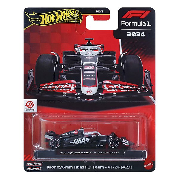 Carrinho Hot Wheels Premium F1 MoneyGram Haas F1 Team VF-24 #27 JBM22