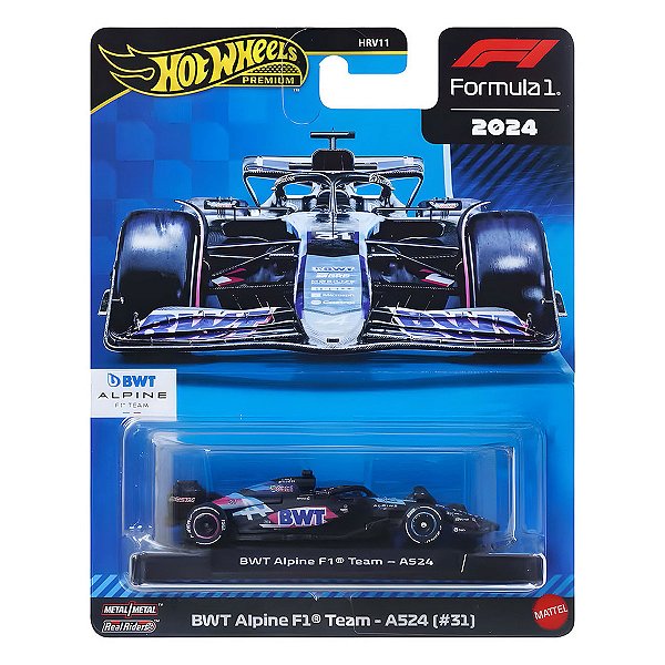 Carrinho Hot Wheels Premium F1 BWT Alpine F1 Team A524 #31 JBM09