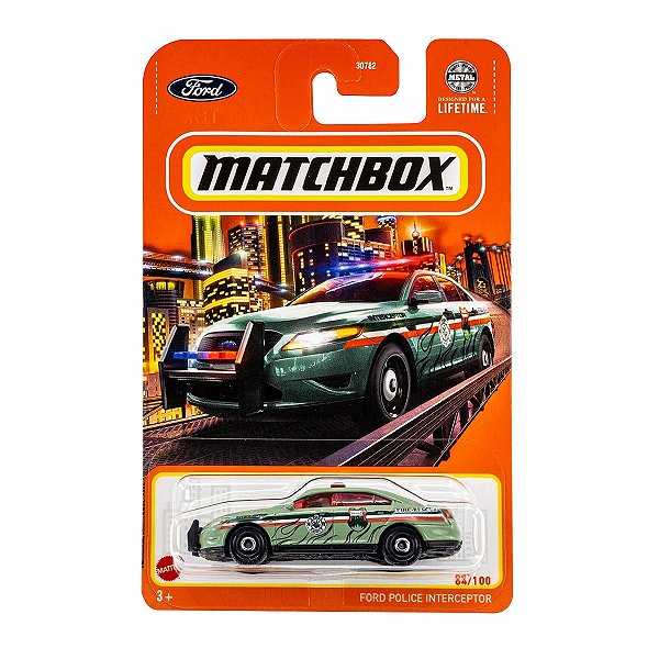 Carrinho Matchbox Ford Police Interceptor 2024 HVL69 64/100