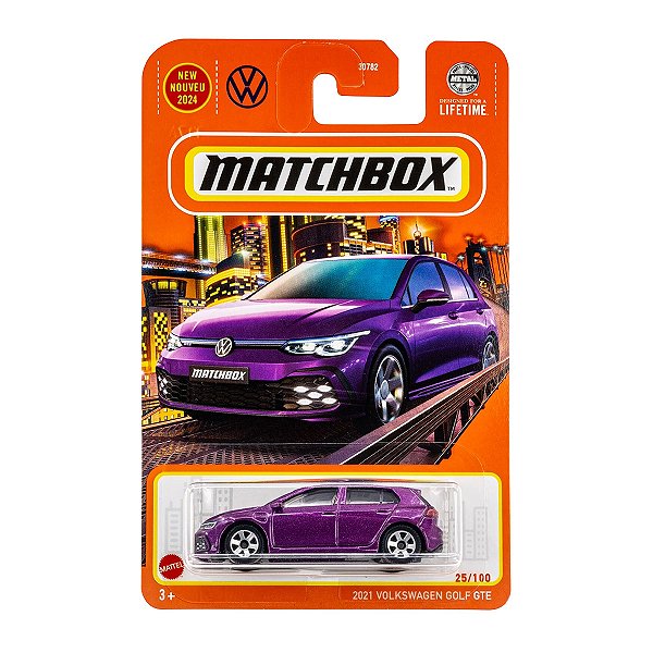 Carrinho Matchbox 2021 Volkswagen Golf GTE 2024 HVK97 25/100