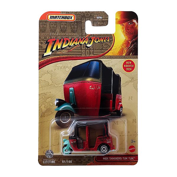 Carrinho Matchbox Indiana Jones MBX Tangiers Tuk Tuk 2024 HVL03 51/100