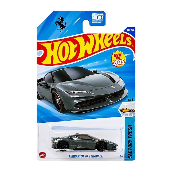 Carrinho Hot Wheels Ferrari SF90 Stradale Grafite 2025 Lote P HYY08 5/5