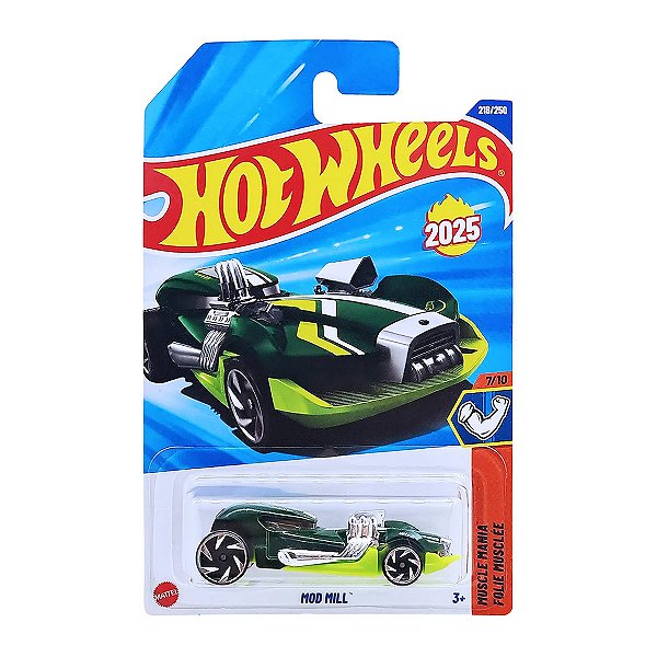 Carrinho Hot Wheels Mod Mill Verde 2025 Lote Q JBC15 7/10