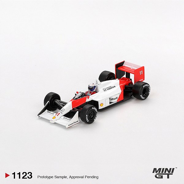 PRÉ-VENDA Carrinho Miniatura Mini GT McLaren MP4/4 #11 Alain Prost 1988 1:64