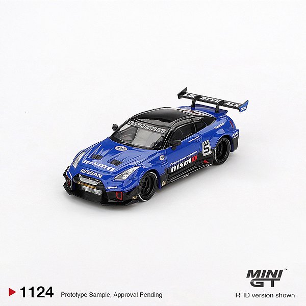 PRÉ-VENDA Carrinho Miniatura Mini GT LB-Silhouette WORKS GT NISSAN 35GT-RR Ver.2 Blue 1:64