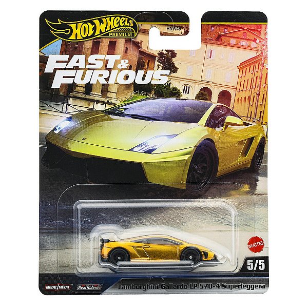 Carrinho Hot Wheels Premium Velozes e Furiosos Lamborghini Gallardo LP 570-4 Superleggera JBM01