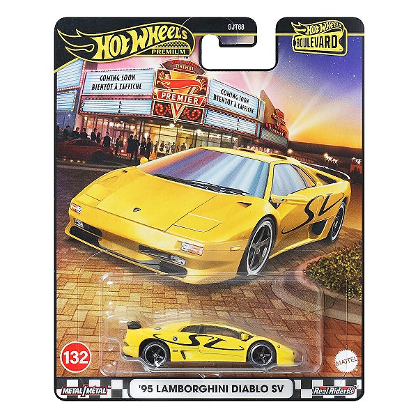 Carrinho Hot Wheels Premium Boulevard 95 Lamborghini Diablo SV JBL13