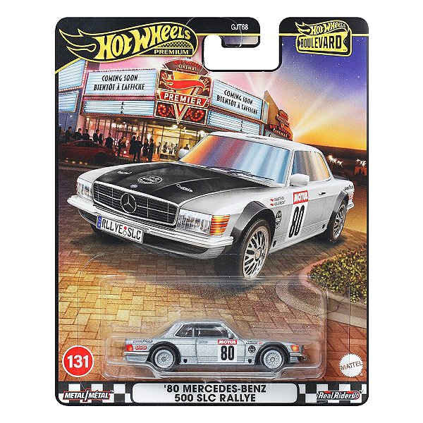 Carrinho Hot Wheels Premium Boulevard 80 Mercedes-Benz 500 SLC Rallye HRT63