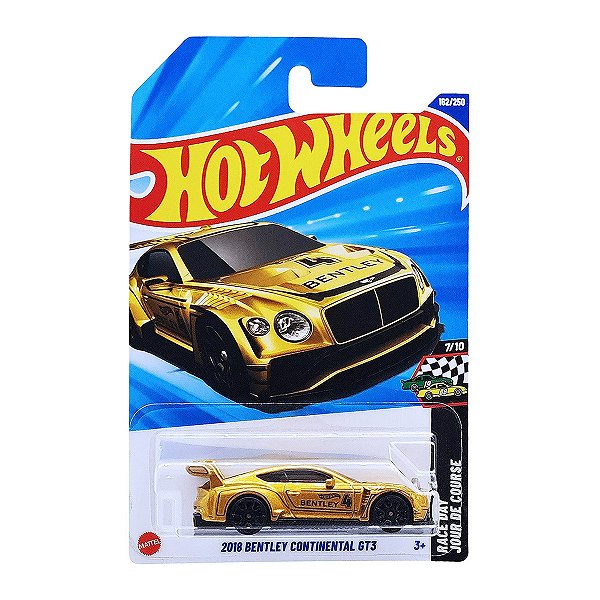 Carrinho Hot Wheels 2018 Bentley Continental GT3 2025 Lote Q JBC18 7/10