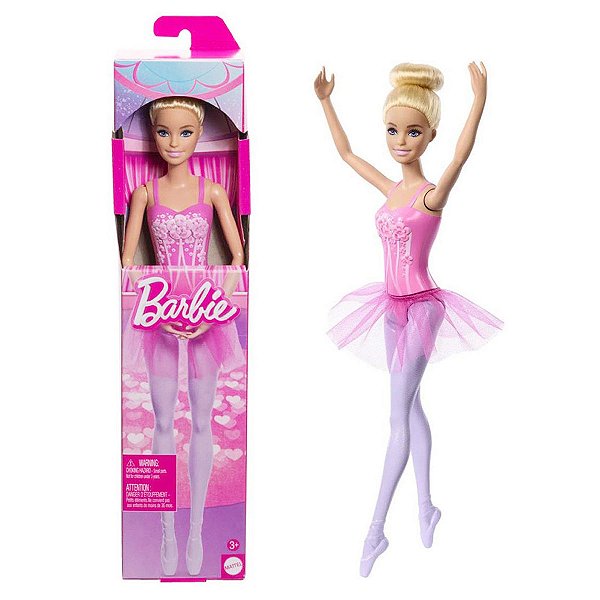 Boneca Mattel Barbie Profissões Bailarina Loira com Tutu Removível HRG34