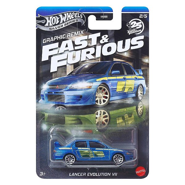 Carrinho Hot Wheels Silver Series Velozes e Furiosos Lancer Evolution VII JBY47