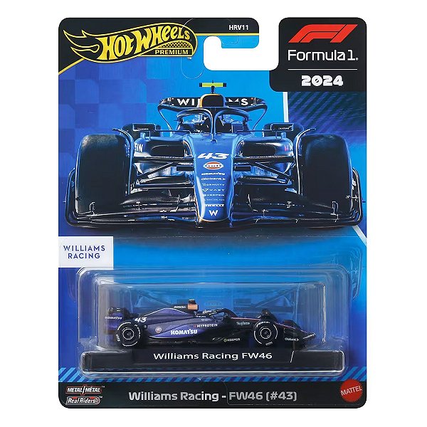 Carrinho Hot Wheels Premium Formula 1 Williams Racing FW46 #23 JBM15