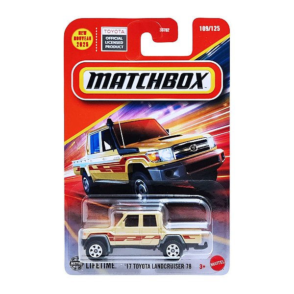 Carrinho Matchbox 17 Toyota Landcruiser 78 JBN54