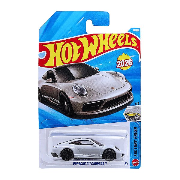 Carrinho Hot Wheels Porsche 911 Carrera T 2026 Lote A JJH33 1/5