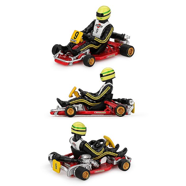 PRÉ-VENDA Carrinho Miniatura Mini GT Senna Kart Formula K #9 Ayrton Senna da Silva 1981