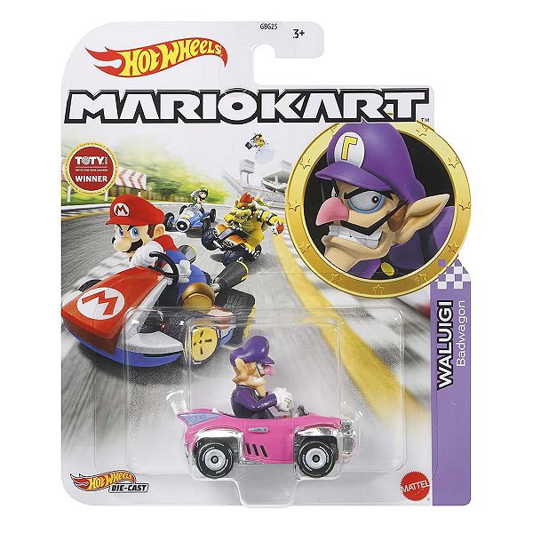 Carrinho Hot Wheels Mario Kart Waluigi Badwagon GJH54