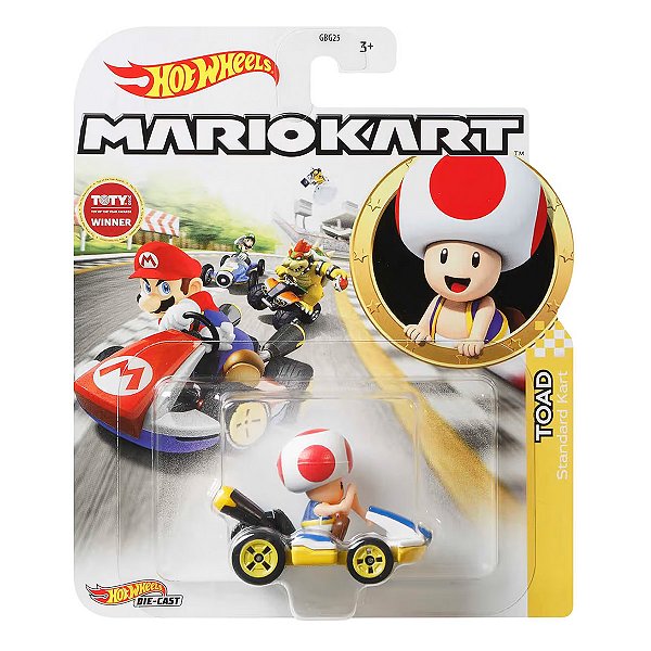 Carrinho Hot Wheels Mario Kart Toad Standard Kart GJH63
