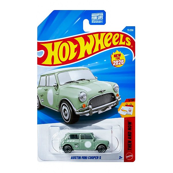 Carrinho Hot Wheels Austin Mini Cooper S Verde 2026 Lote C JJH39 1/10