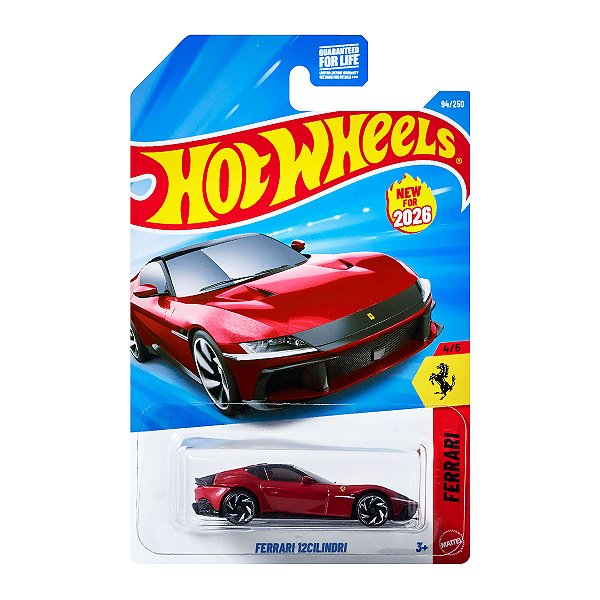 Carrinho Hot Wheels Ferrari 12Cilindri 2026 Lote D JJH41 4/5