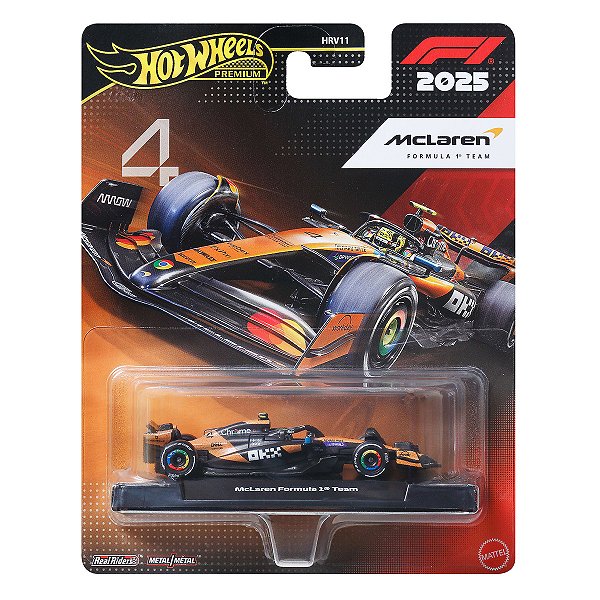 Carrinho Hot Wheels Premium Formula 1 McLaren Team #4 JKD88