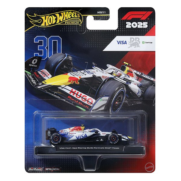 Carrinho Hot Wheels Premium Formula 1 Visa Cash App Racing Bulls Formula One Team #30 JKD79