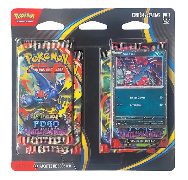 Blister Quadruplo Pokémon Sneasel ME02 Fogo Fantasmagórico