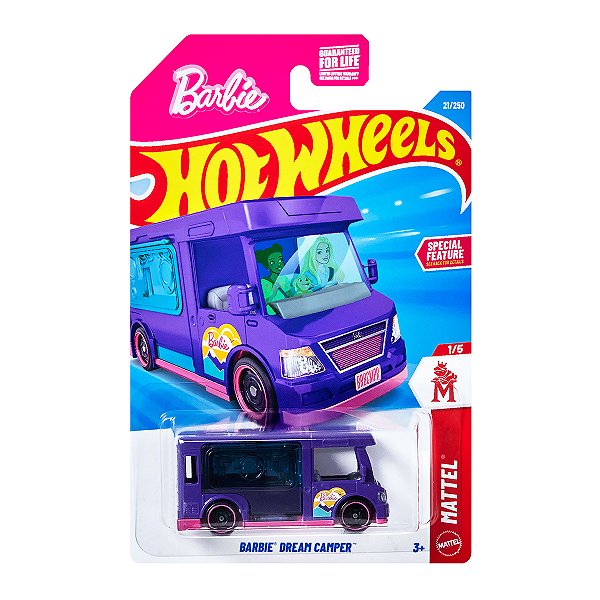 Carrinho Hot Wheels Barbie Dream Camper Roxo 2026 Lote F JJK72 1/5