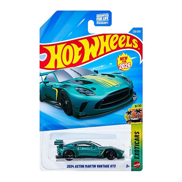 Carrinho Hot Wheels 2024 Aston Martin Vantage GT3 2026 Lote F JJH55 9/10