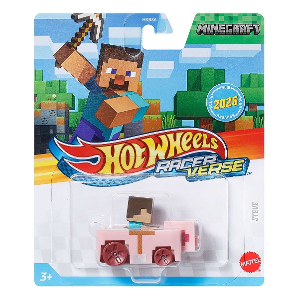 Carrinho Hot Wheels RacerVerse Minecraft Steve JCV85
